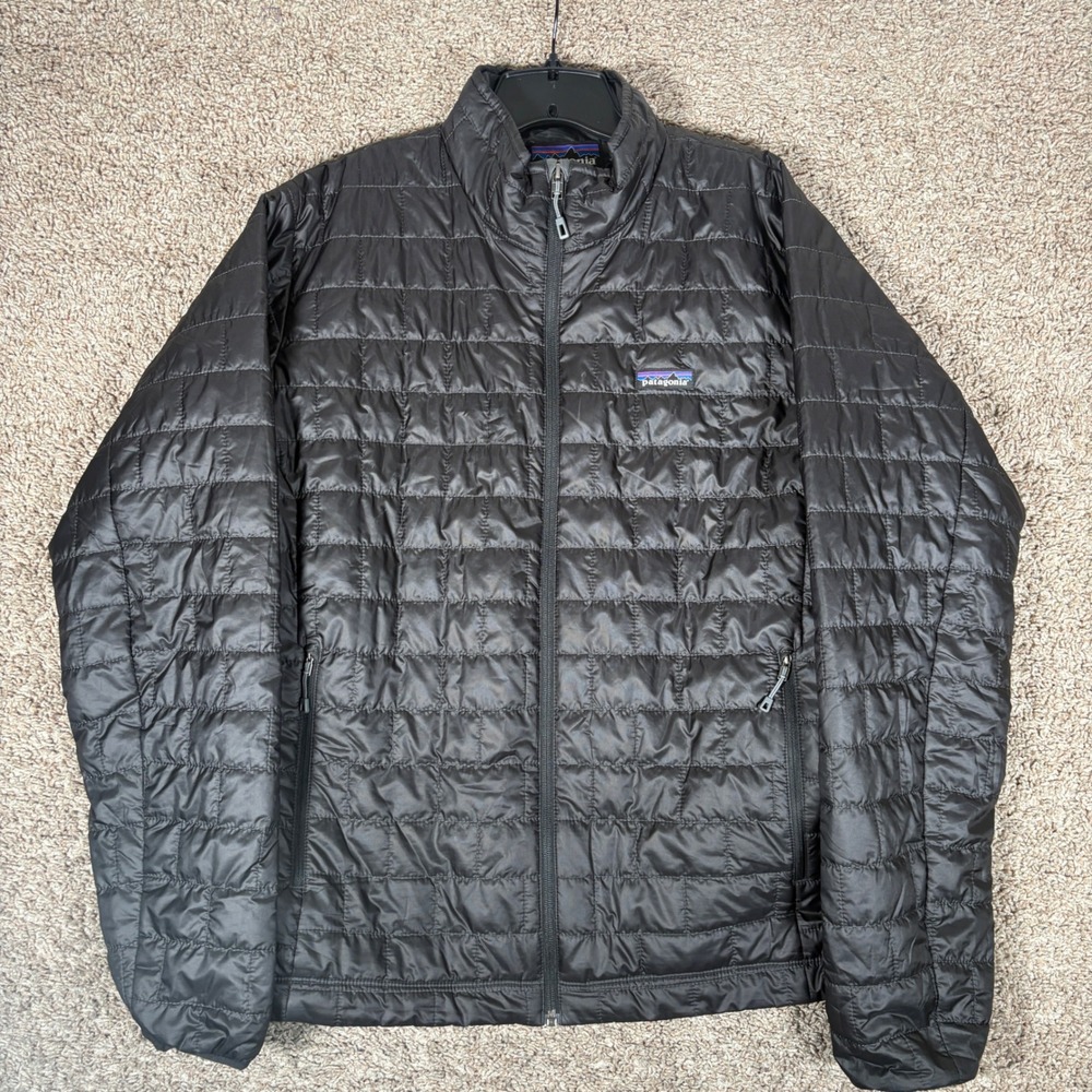 Patagonia Mens Nano Puff Jacket Black Quilted Puffer 84212SP19 Large